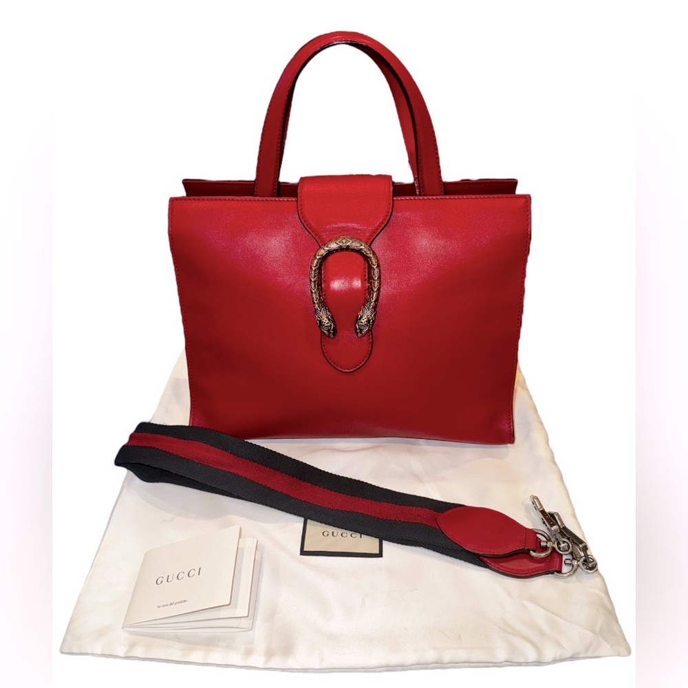 190 Gucci Dionysus Leather Handbag